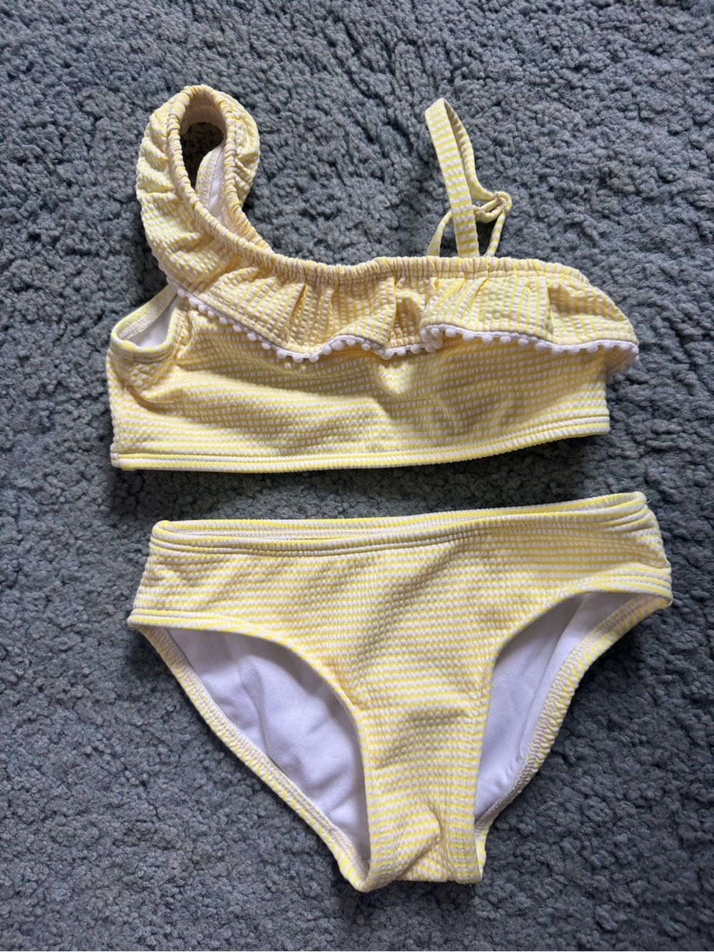 Cat & Jack Yellow Striped Girls' Two-Piece Swim Set